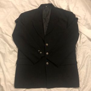 Men’s Large black pinstripe dress suit jacket